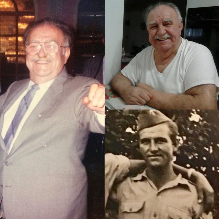 A photo of a man in a suit and a picture of a man with a mustache.