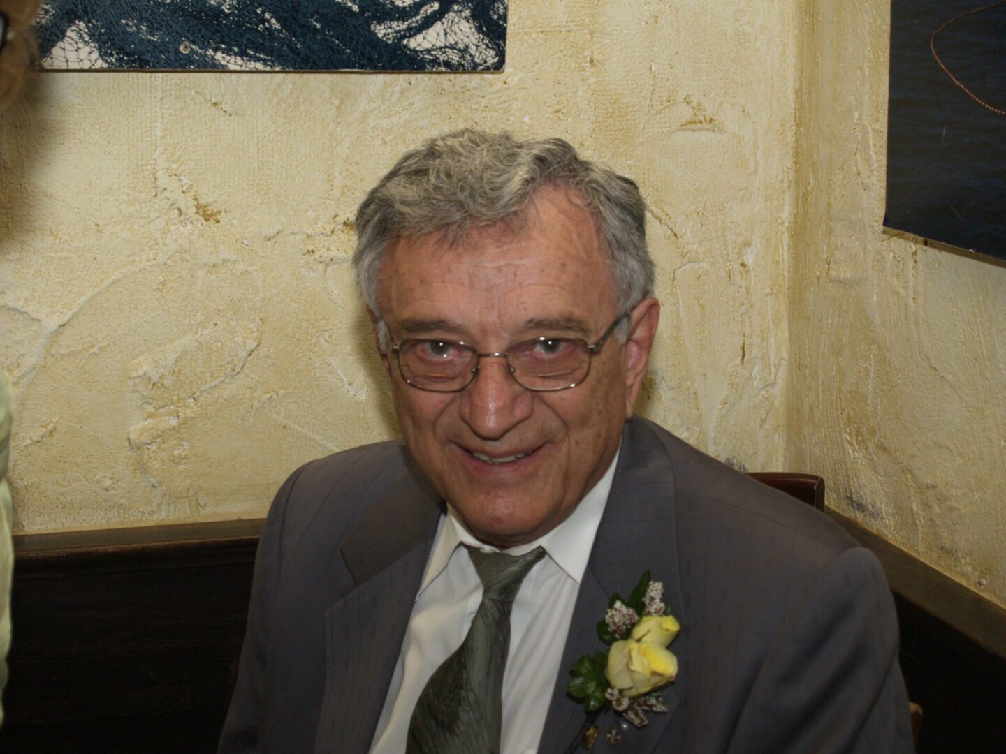 A man in a suit.